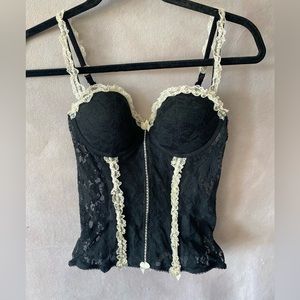 Smart and Sexy 34 b black and cream corset top